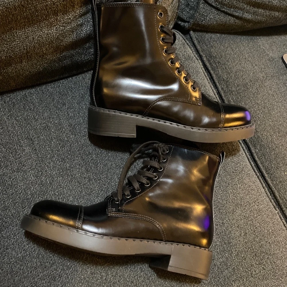 Prada Chocolate Combat Boot size 40 - Picture 2 of 4